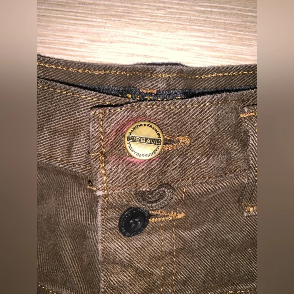 Vintage Marithe + Francois Girbaud Denim Shorts Brown 90s Hiphop Baggy Size: 28